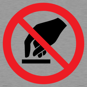 P010 Prohibition: Do not touch